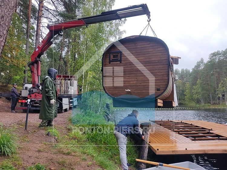Плавучие бани | Купить баню на воде с доставкой по России | PONTON PIERS